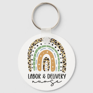 Labour and delivery nurse Rainbow L and D nurse Key Ring