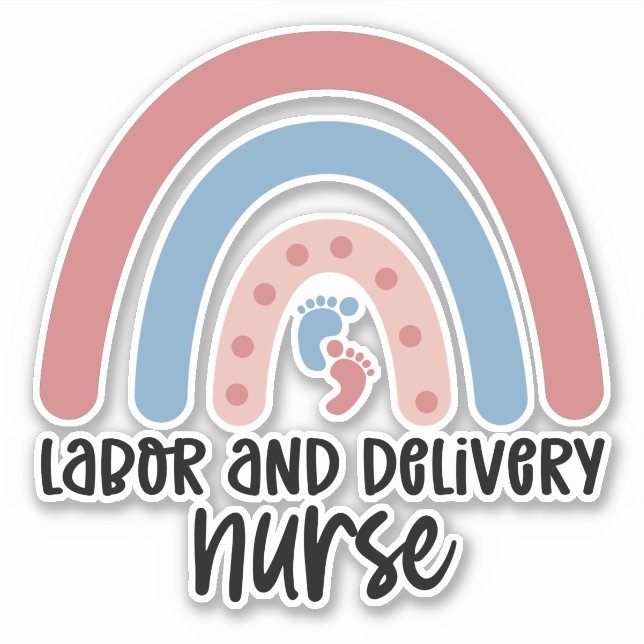 Labour and delivery nurse Rainbow Nurse gifts (Front)