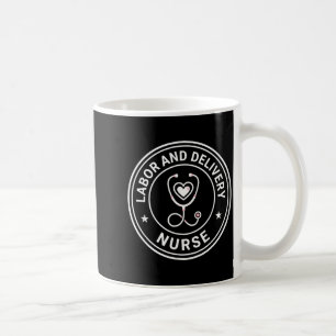 Labour and Delivery Nurse Stethoscope Heart RN Coffee Mug