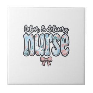Labour and Delivery Nurse Vintage Floral Shirt Des Tile