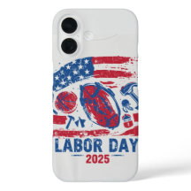 Labour Day 2025 Sports iPhone 16 Case – Work Hard 