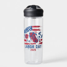 Labour Day 2025 Sports Water Bottle – Work Hard Pl