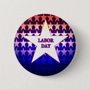 Labour Day 6 Cm Round Badge