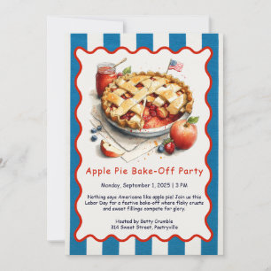 Labour Day Apple Pie Bake-Off Invitation 