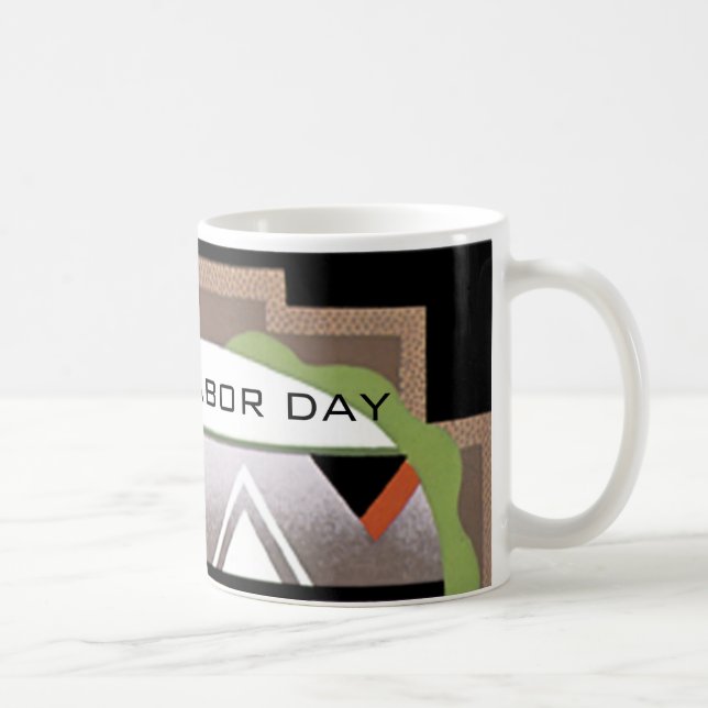 Labour Day Art Deco Coffee Mug by Janz (Right)