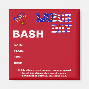 Labour Day Bang - Magnet