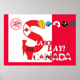 Labour Day Canada Theme Poster