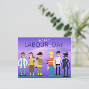 Labour Day Celebration Holiday Postcard