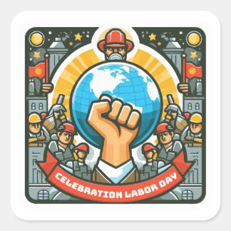 Labour Day Celebration Stickers