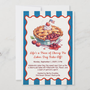 Labour Day Cherry Pie Bake-Off Invitation 