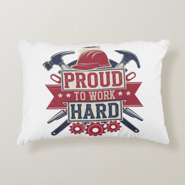 Labour Day Decorative Cushion (Front)