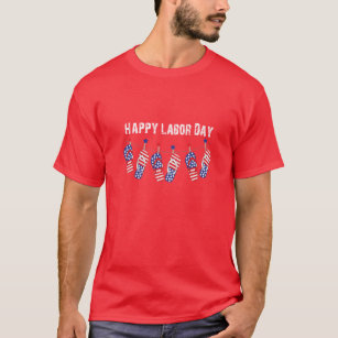 Labour Day Funny Slipper Flag American T-Shirt