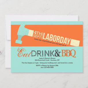 Labour Day Hammer Invitation