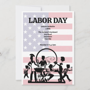 Labour Day invitation to BBQ (editable)