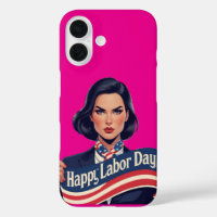 Labour Day iPhone 16 Case – Patriotic Gift for Her