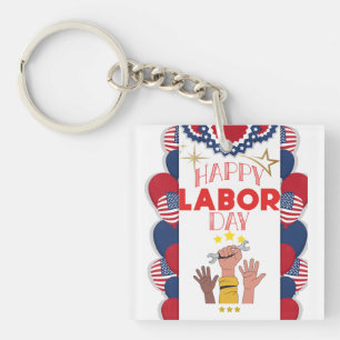 Labour day key ring