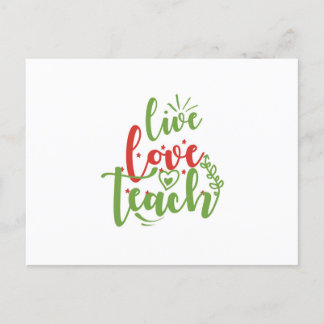Labour day live love teach holiday postcard