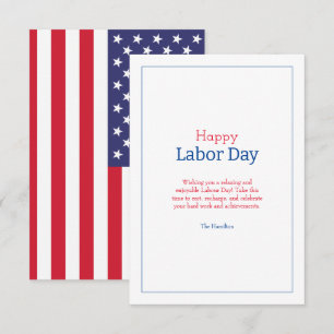 Labour Day Minimalist Thank You Card