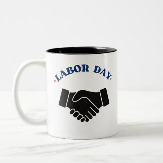 Labour Day Mug – Patriotic Red, White & Blue Desig