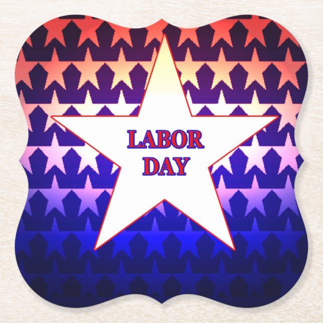 Labour Day Paper Coaster (Front)