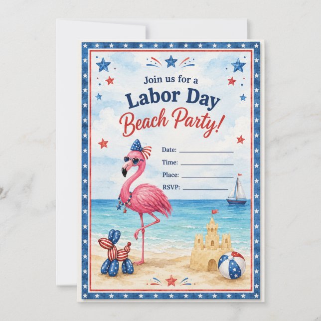 Labour Day Party Invitations (Front)