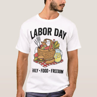 Labour Day Picnic Barbecue Outdoor Family T-Shirt