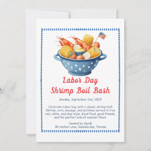 Labour Day Shrimp Boil Invitation – Patriotic Sea