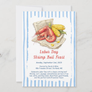 Labour Day Shrimp Boil Invitation – Patriotic Sea