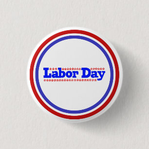 Labour Day Stars - 3 Cm Round Badge