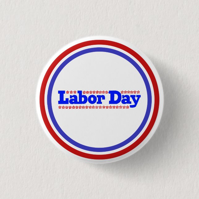 Labour Day Stars - 3 Cm Round Badge (Front)