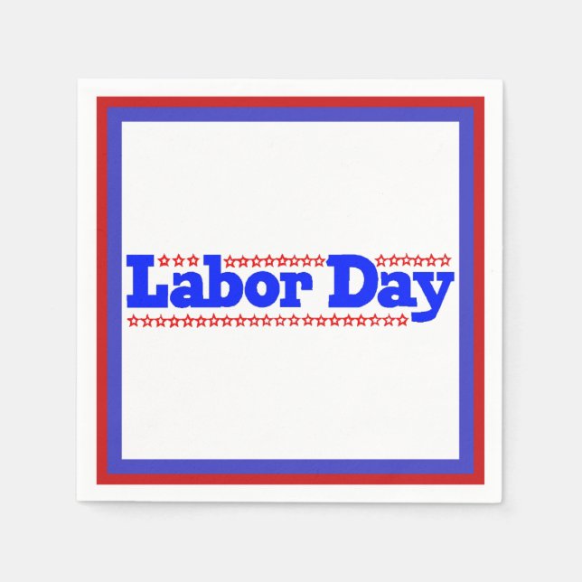 Labour Day Stars - Napkin (Front)