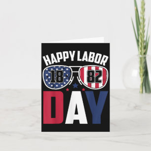 Labour Day Sungles 1882 American Flag Men Women Ki Card