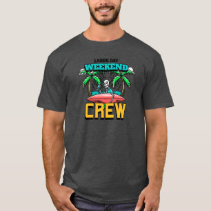 Labour Day Weekend Crew Skeleton Surfer Beach T-Shirt