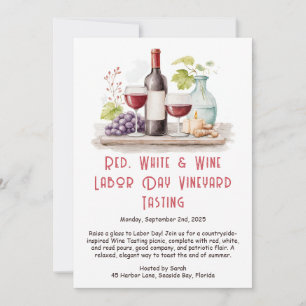 Labour Day Wine Tasting Invitation – Patriotic Vin