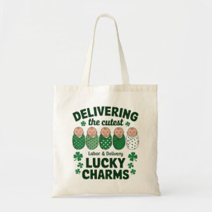 Labour & Delivery Lucky Charm Nurse Shamrock Tote Bag