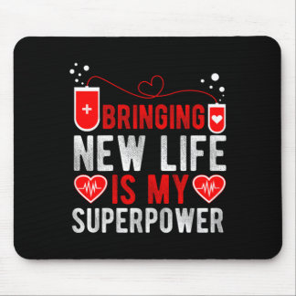 Labour Delivery Nurse Bringing New Life Is Mouse Mat