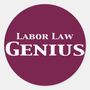 Labour Law Genius Gifts Classic Round Sticker