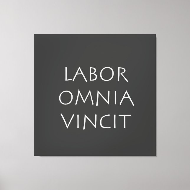 Labour omnia vincit canvas print (Front)