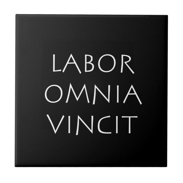 Labour omnia vincit tile (Front)