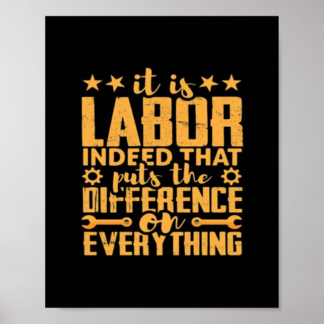 Labourer Worker’s Motivation -  Skilled Labour Isn Poster (Front)