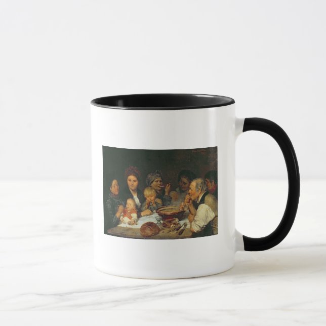 Labourers at a Table, Thueringen, 1875 Mug (Right)