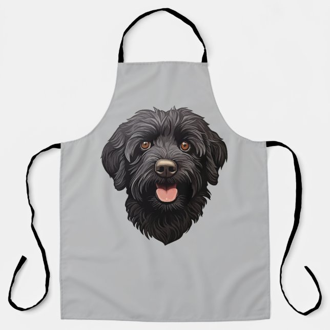Labradoodle Black Dog Apron (Front)