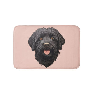 Labradoodle Black Dog Bath Mat
