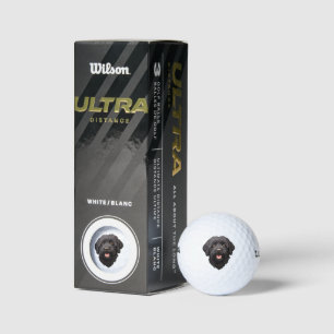 Labradoodle Black Dog Golf Balls