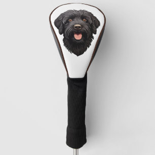 Labradoodle Black Dog Golf Driver Head Cover