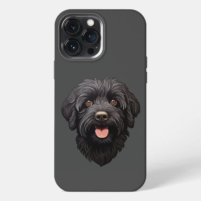 Labradoodle Black Dog iPhone Case (Back)