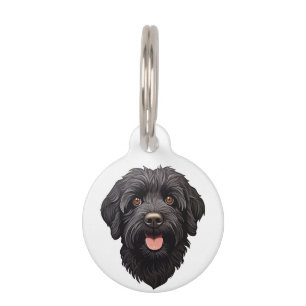 Labradoodle Black Dog Pet Tag