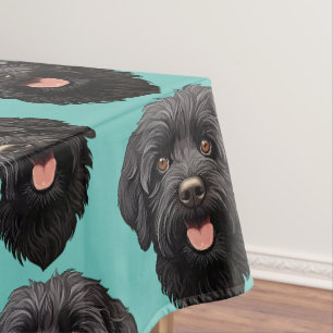 Labradoodle Black Dog Tablecloth