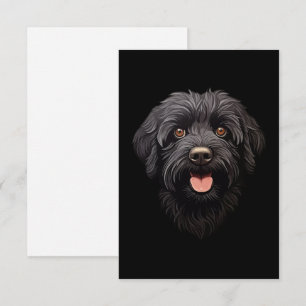 Labradoodle Black Dog Thank You Card