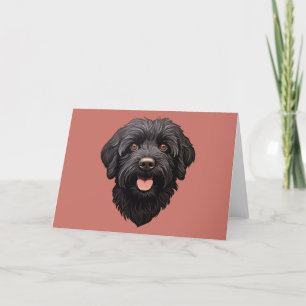 Labradoodle Black Dog Thank You Card
